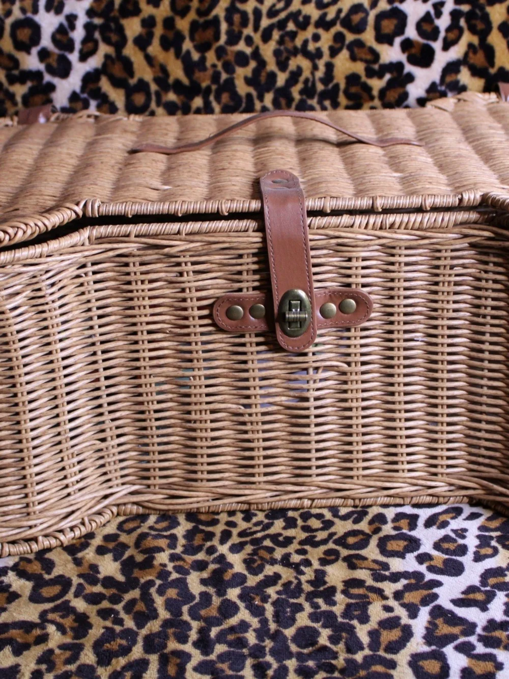 Wicker Bone-Shaped Pet Basket - Natural Rattan
